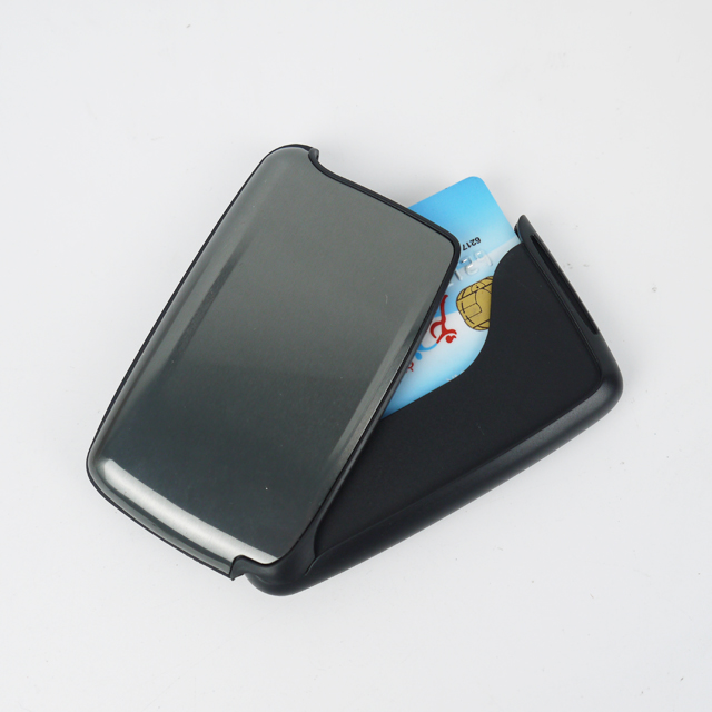 I-Easy Open RFID Blacking Aluminium Card Holder Men Wallet